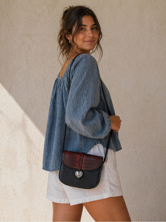 Brighton Handbags - Brighton Elegant Black and Brown Women's Bag